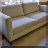 F01. Crate and Barrel sofa 28”h x 78”w x 38”d 